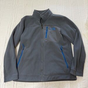 North face Men's Gray Jacket with Blue Accents